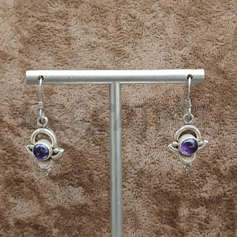 ORECCHINI ARG* PIETRA VIOLA  | Mercatino dell'Usato Roma garbatella 1