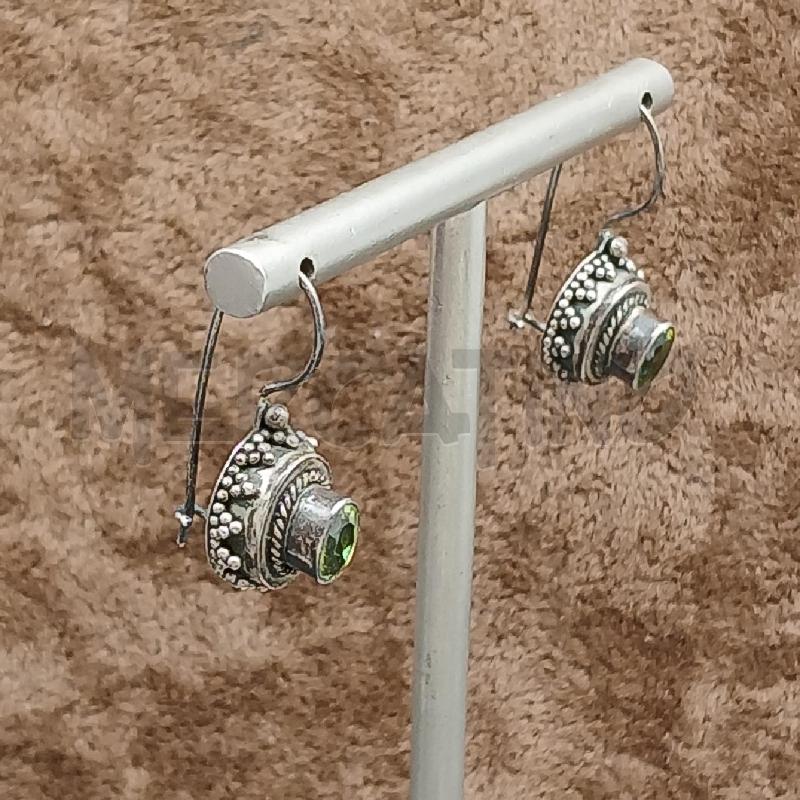 ORECCHINI ARG* PIETRE VERDI | Mercatino dell'Usato Roma garbatella 3