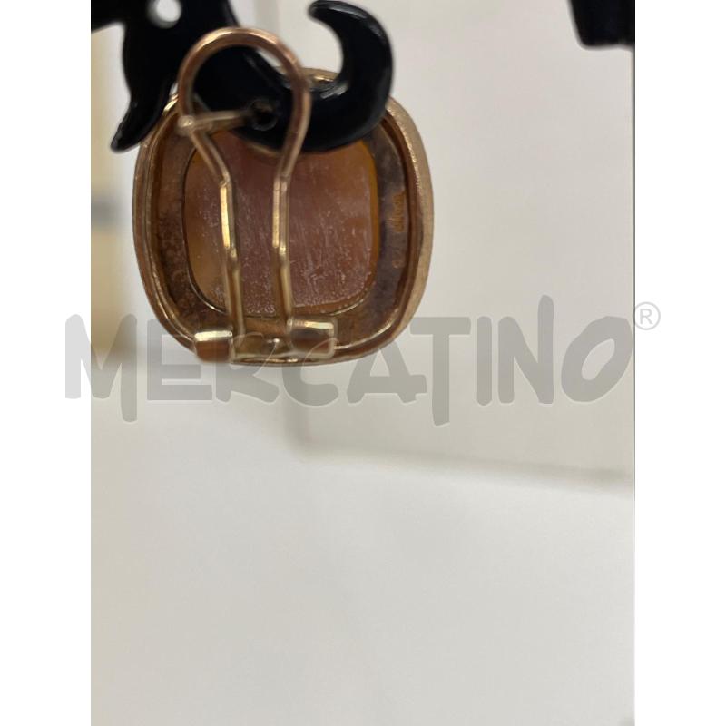 ORECCHINI ARG CAMMEO MARRONE  | Mercatino dell'Usato Roma garbatella 2