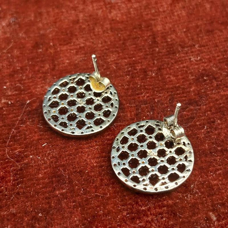 ORECCHINI ARG CERCHIO STRASS BIANCO  | Mercatino dell'Usato Roma garbatella 3