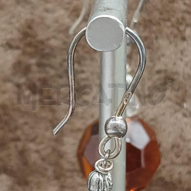 ORECCHINI ARG DET PIETRA ARANCIONE  | Mercatino dell'Usato Roma garbatella 3