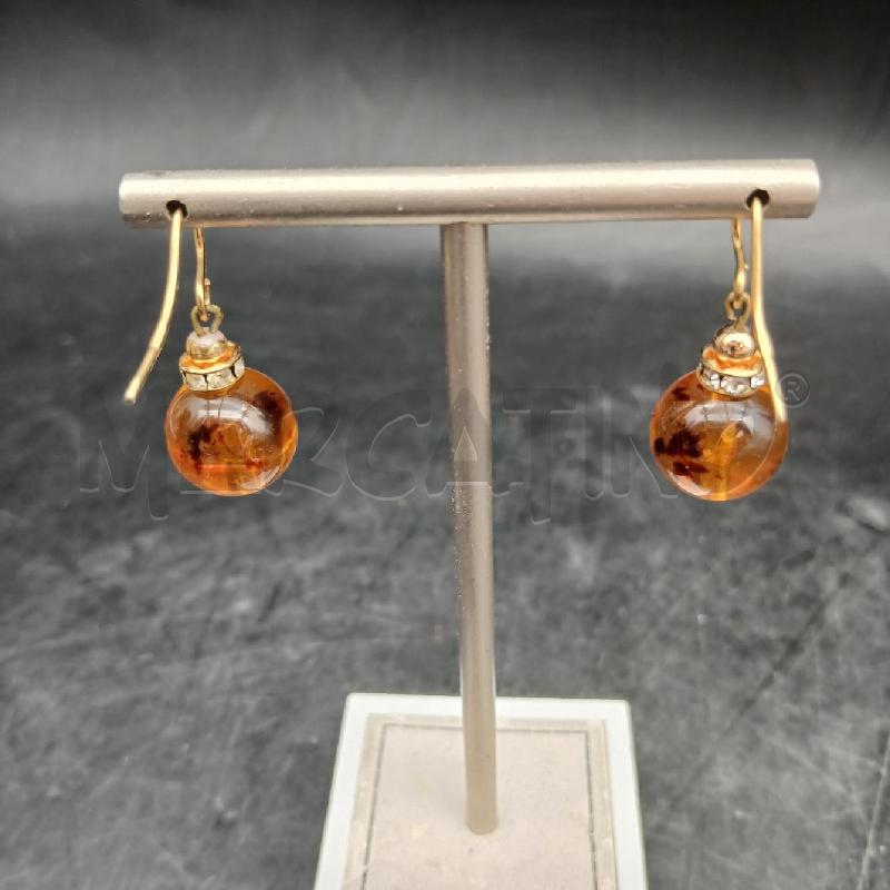 ORECCHINI ARG DET PIETRA ARANCIONE  | Mercatino dell'Usato Roma garbatella 2
