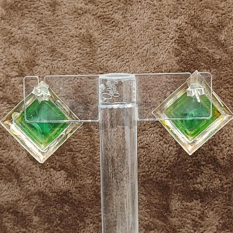 ORECCHINI ARG DET PIETRA VERDE | Mercatino dell'Usato Roma garbatella 3