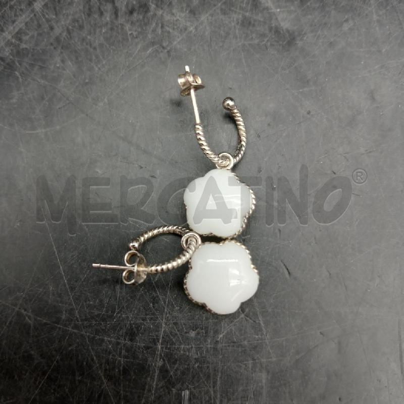 ORECCHINI ARG FIORE BIANCO  | Mercatino dell'Usato Roma garbatella 2