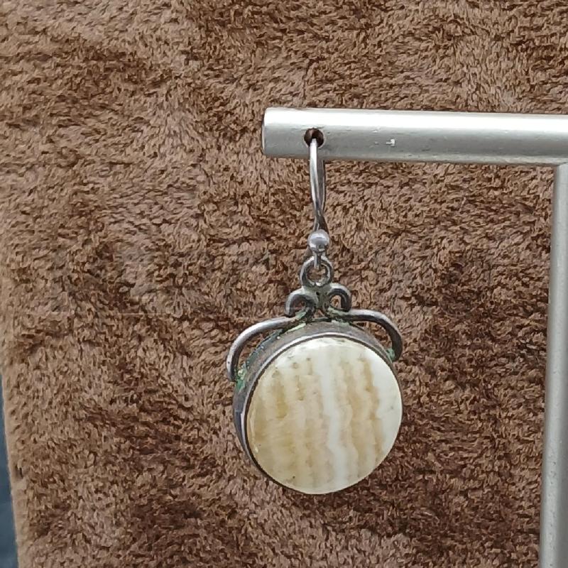 ORECCHINI ARG PEND CERCHIO BEIGE SFUMATO  | Mercatino dell'Usato Roma garbatella 2