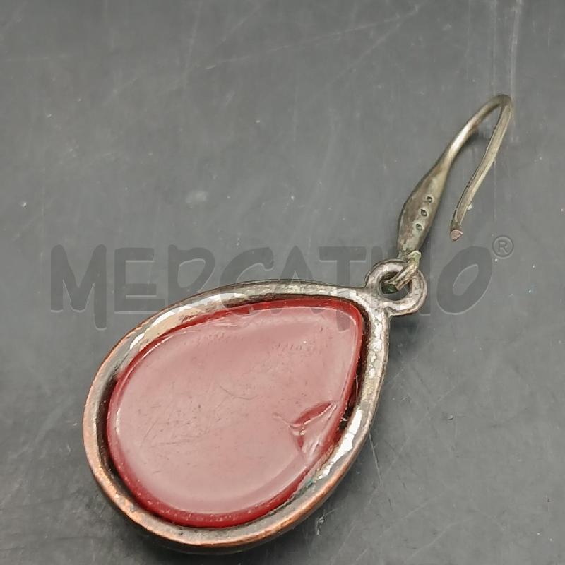 ORECCHINI ARG PEND GOCCIA ROSSO  | Mercatino dell'Usato Roma garbatella 4
