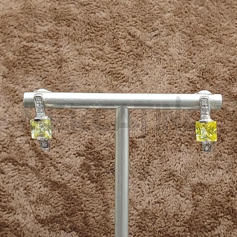 ORECCHINI ARG PIETRA GIALLA | Mercatino dell'Usato Roma garbatella 1