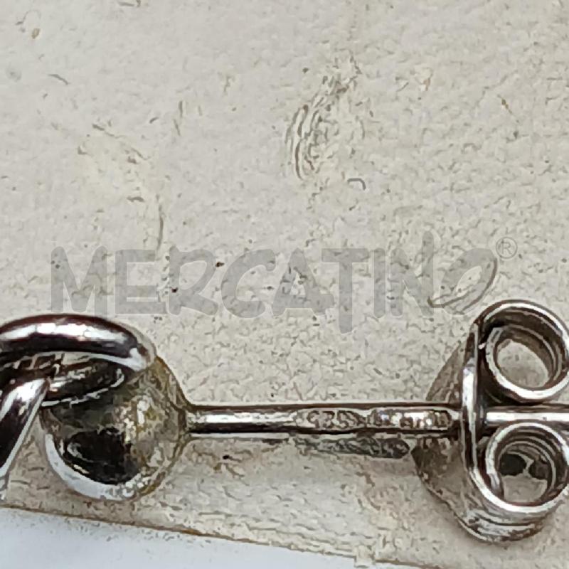 ORECCHINI ARG PIETRE BEIGE MARRONE  | Mercatino dell'Usato Roma garbatella 3