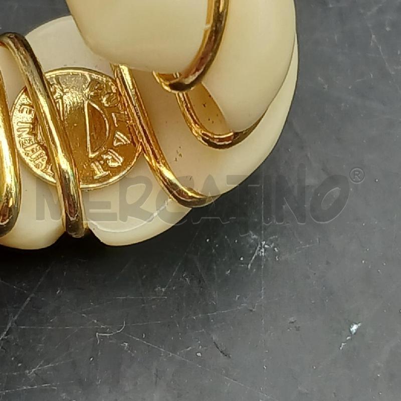 ORECCHINI BOZARI BEIGE DET DORATO  | Mercatino dell'Usato Roma garbatella 4