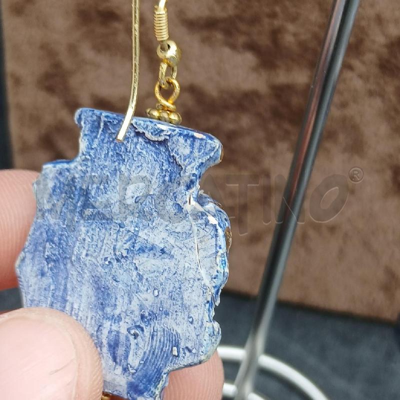 ORECCHINI CERAMICA MORO BLU  | Mercatino dell'Usato Roma garbatella 5