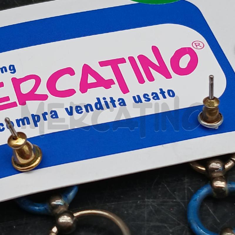 ORECCHINI CERCHIETTI BLU ROSSO  | Mercatino dell'Usato Roma garbatella 3