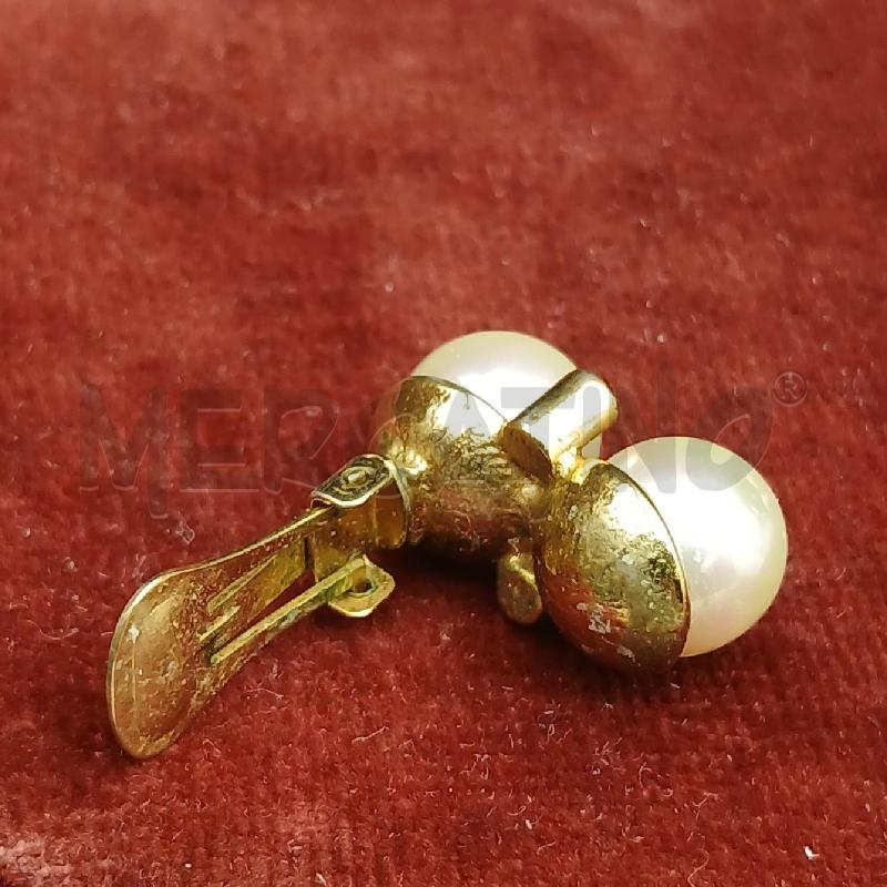 ORECCHINI CLIP CASCIO PERLA  | Mercatino dell'Usato Roma garbatella 4