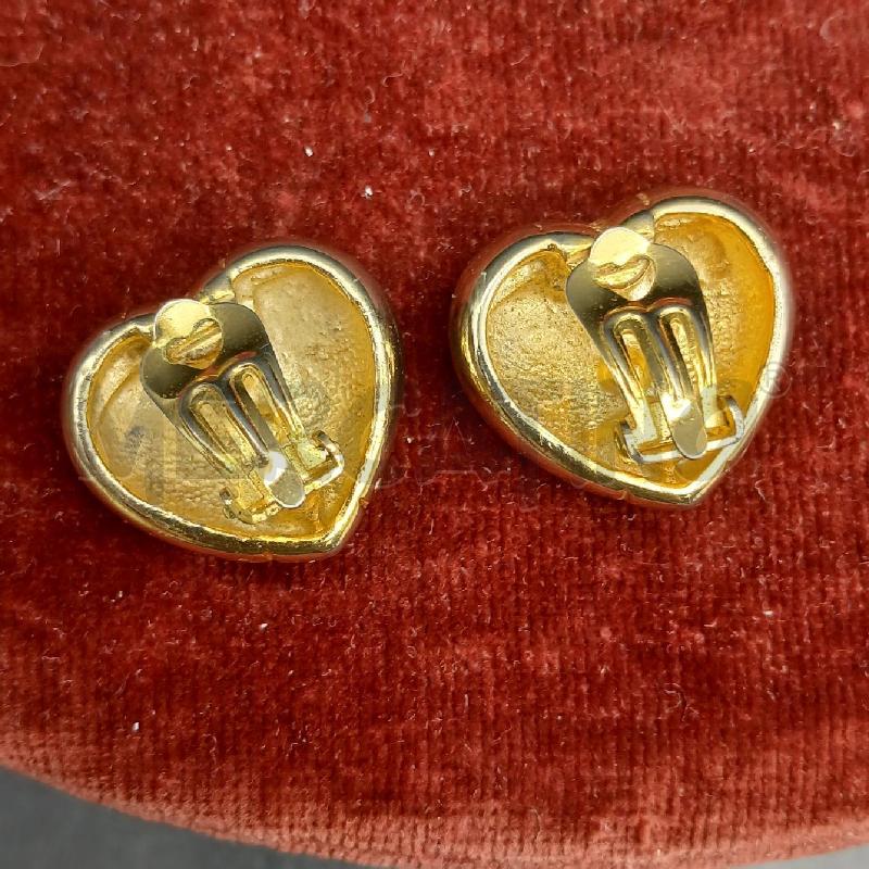 ORECCHINI CLIP CUORE CENTRALE ARANCIO | Mercatino dell'Usato Roma garbatella 2