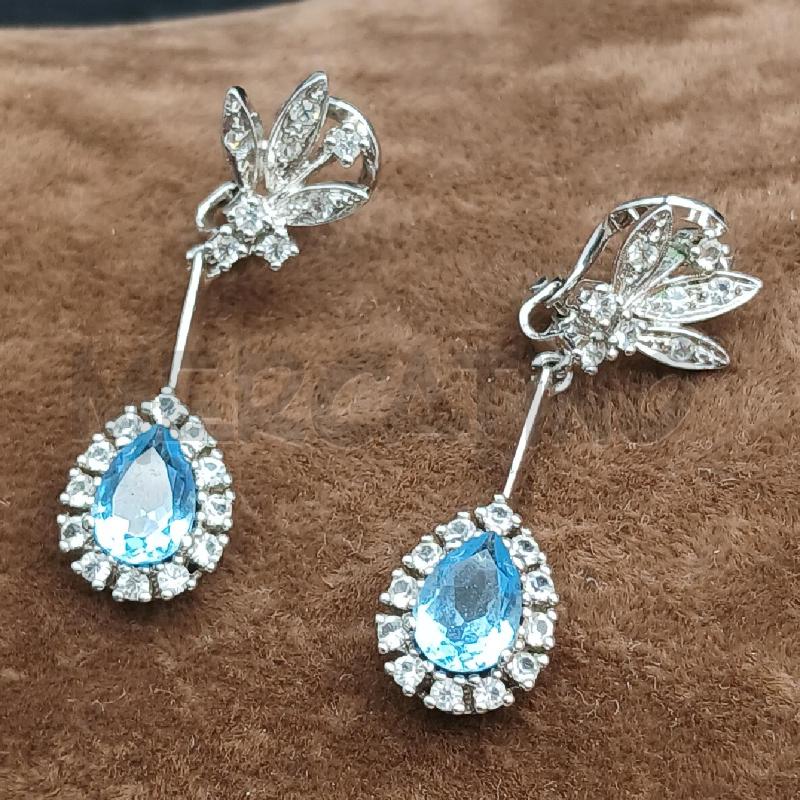 ORECCHINI CLIP DET PIETRA BLU  | Mercatino dell'Usato Roma garbatella 2