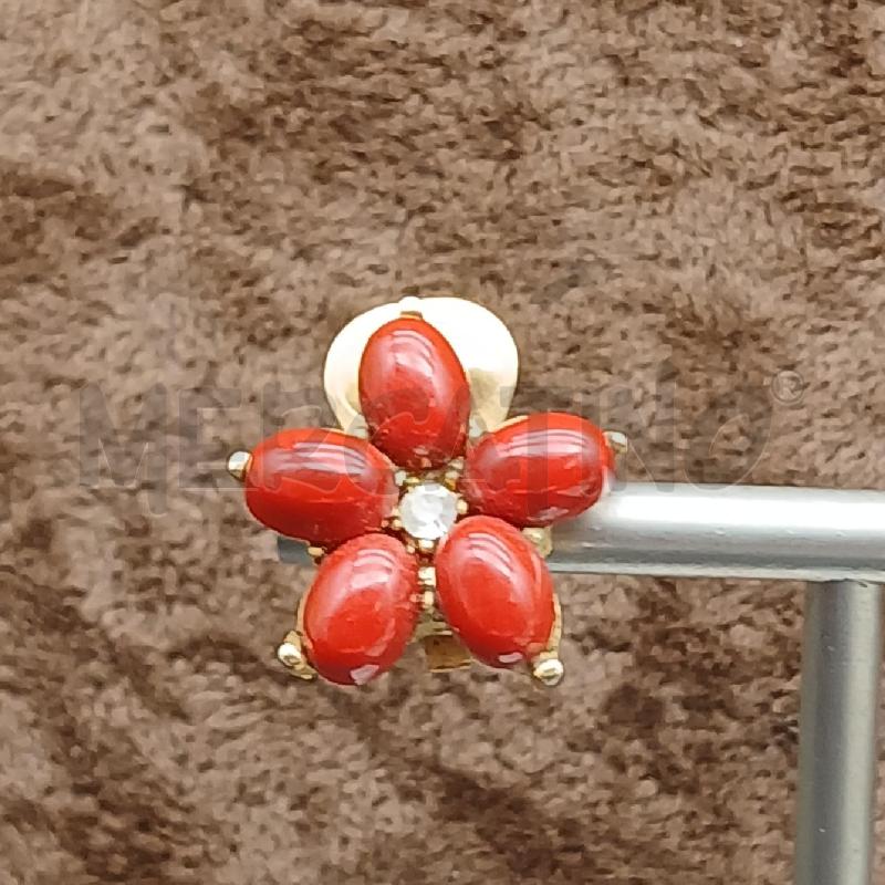 ORECCHINI CLIP FIORE ROSSO  | Mercatino dell'Usato Roma garbatella 2