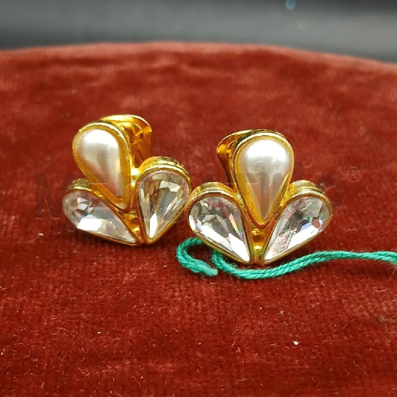 ORECCHINI CLIP STRASS PERLA  | Mercatino dell'Usato Roma garbatella 1