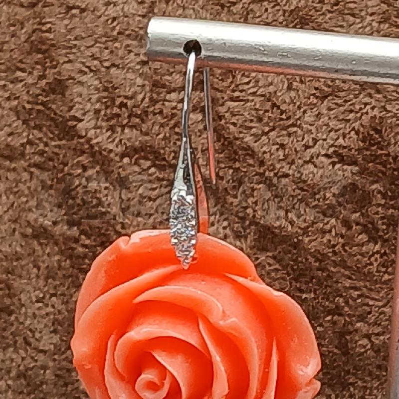 ORECCHINI FIORE ROSSO | Mercatino dell'Usato Roma garbatella 2