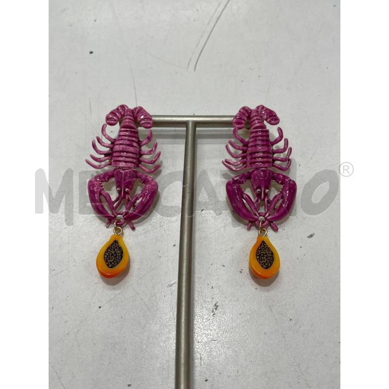 ORECCHINI PEND ARAGOSTA ROSA | Mercatino dell'Usato Roma garbatella 1