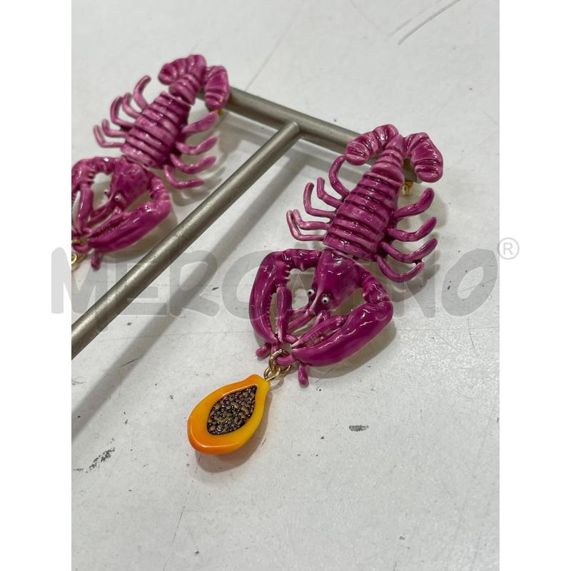 ORECCHINI PEND ARAGOSTA ROSA | Mercatino dell'Usato Roma garbatella 2