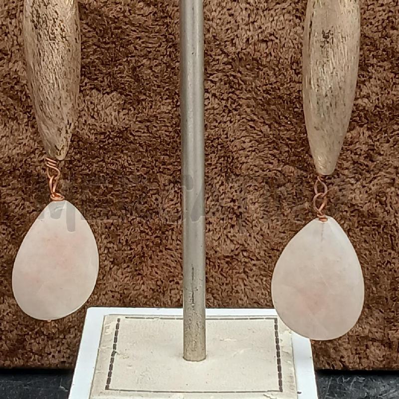 ORECCHINI PIETRA ROSA PENDENT | Mercatino dell'Usato Roma garbatella 2