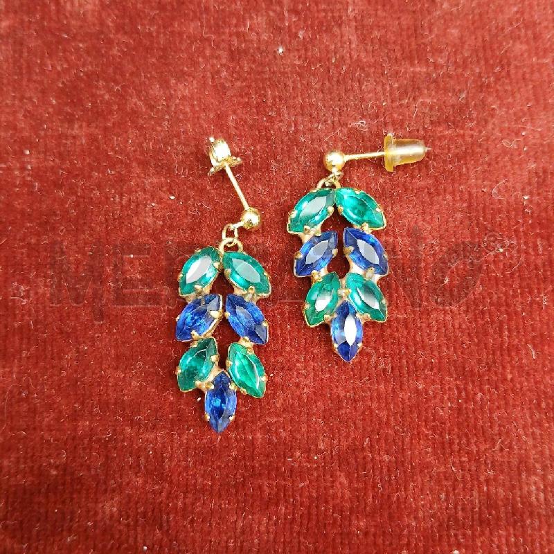 ORECCHINI PIETRE VERDE BLU | Mercatino dell'Usato Roma garbatella 1