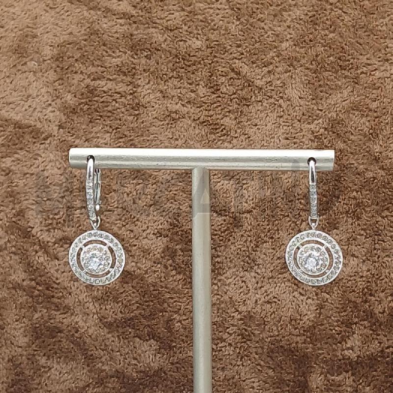 ORECCHINI SWAROVSKI TONDO BIANCO  | Mercatino dell'Usato Roma garbatella 1