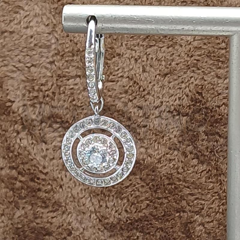 ORECCHINI SWAROVSKI TONDO BIANCO  | Mercatino dell'Usato Roma garbatella 2