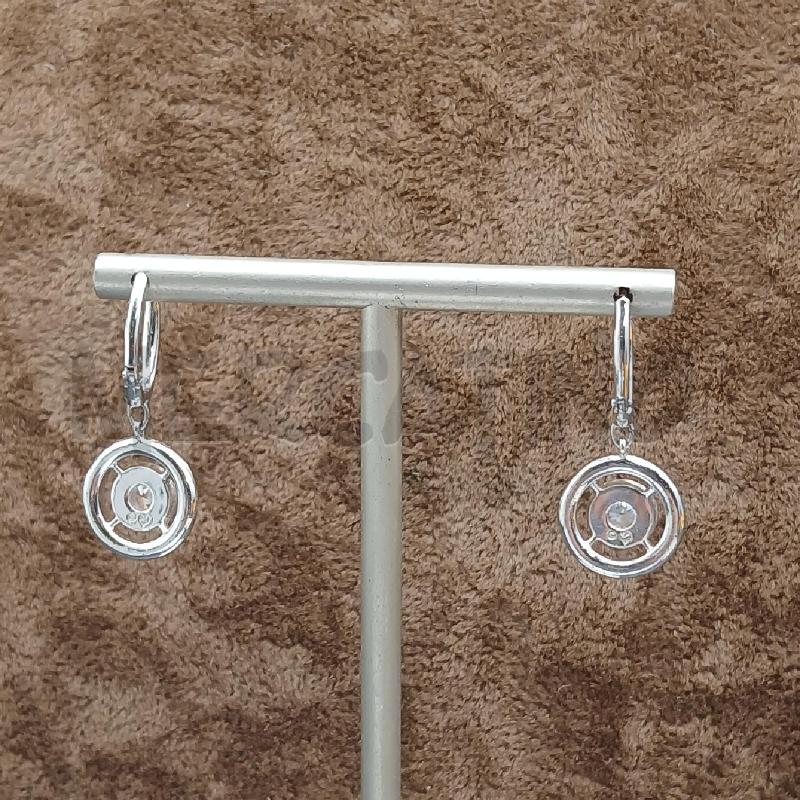ORECCHINI SWAROVSKI TONDO BIANCO  | Mercatino dell'Usato Roma garbatella 3
