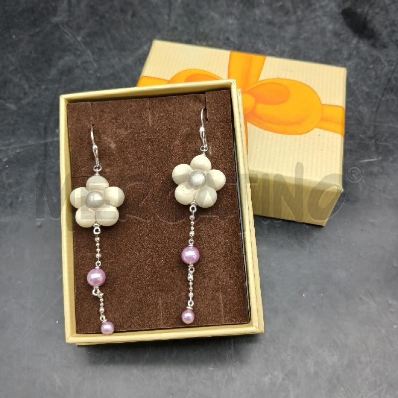 ORECCHINI THUN DET FIORI BEIGE E ERLINE VIOA | Mercatino dell'Usato Roma garbatella 1