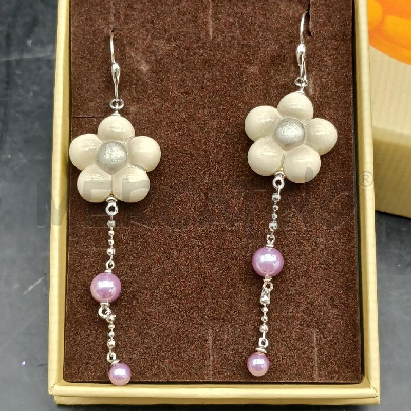 ORECCHINI THUN DET FIORI BEIGE E ERLINE VIOA | Mercatino dell'Usato Roma garbatella 2