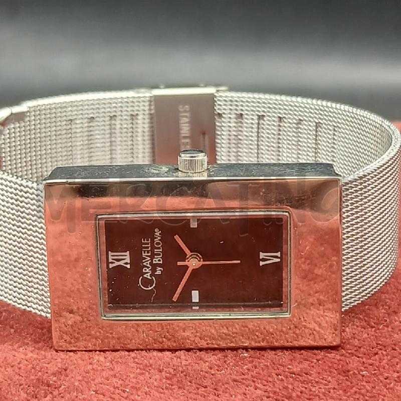 OROLOGIO DA POLSO CARAVELLE BULOVA NERO RETTANGOLO | Mercatino dell'Usato Roma garbatella 2