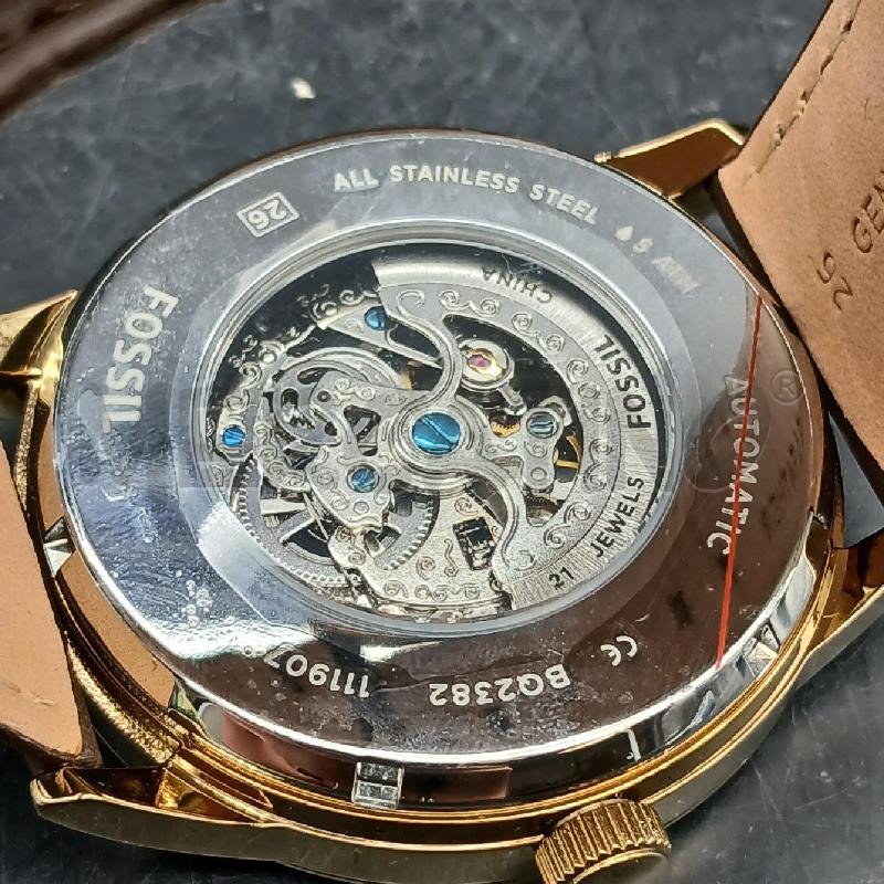OROLOGIO DA POLSO FOSSIL AUTOMATIC MARRONE E DORATO  | Mercatino dell'Usato Roma garbatella 3