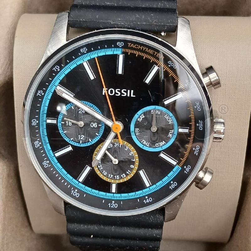OROLOGIO DA POLSO FOSSIL NERO RIGHE BLU  | Mercatino dell'Usato Roma garbatella 2