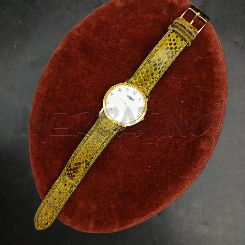 OROLOGIO DA POLSO LAURENS BIANCO DORATO CINT VERDE | Mercatino dell'Usato Roma garbatella 3