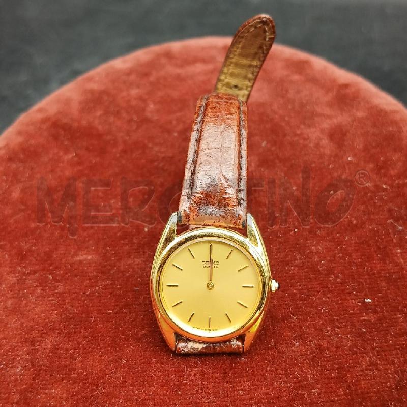 OROLOGIO DA POLSO SEIKO DORATO CINTURINO MARRONE  | Mercatino dell'Usato Roma garbatella 1