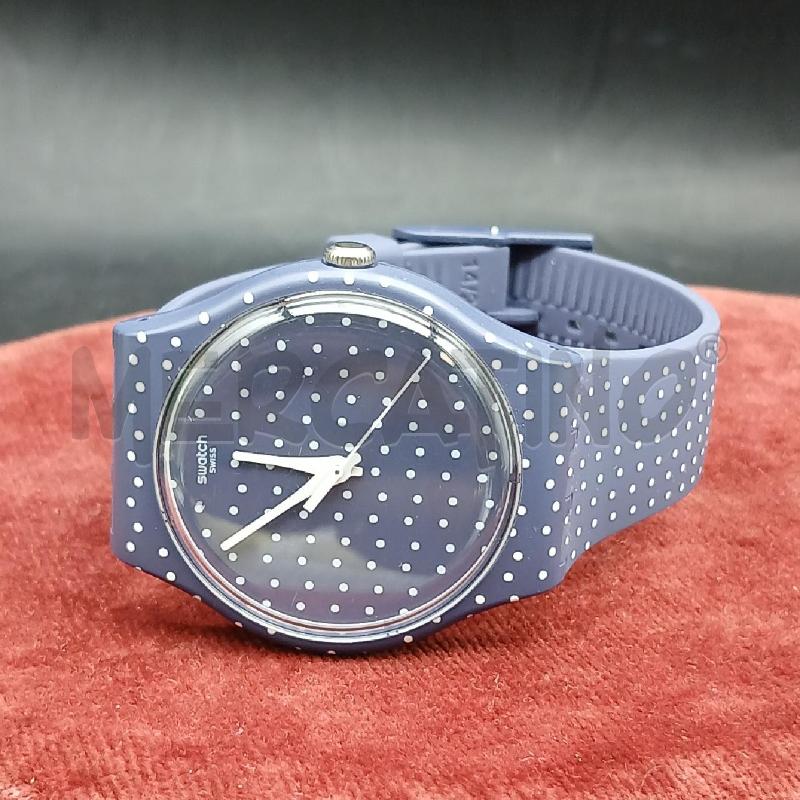 OROLOGIO DA POLSO SWATCH BLU POIS BIANCO  | Mercatino dell'Usato Roma garbatella 1