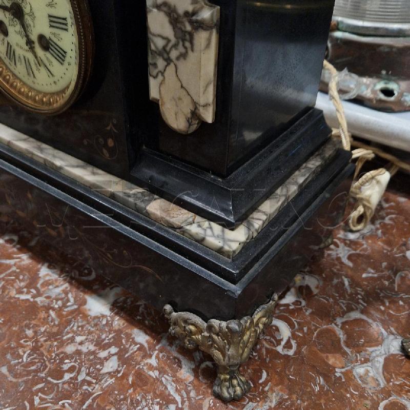 OROLOGIO TRITTICO MARMO NERO  | Mercatino dell'Usato Roma garbatella 3