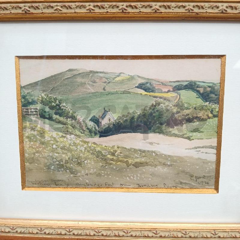 PAESAGGIO ACQUARELLO FIRMA C.JONES  | Mercatino dell'Usato Roma garbatella 2