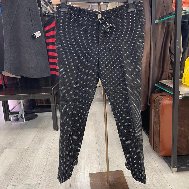 PANTALONE DONNA GUCCI NERO POIS BIANCO  | Mercatino dell'Usato Roma garbatella 1