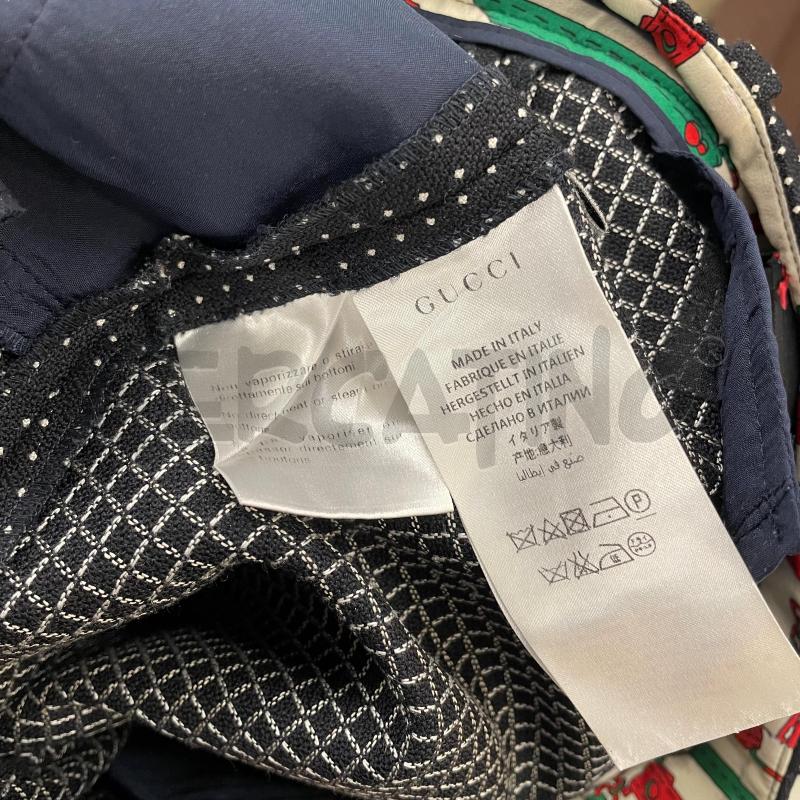 PANTALONE DONNA GUCCI NERO POIS BIANCO  | Mercatino dell'Usato Roma garbatella 5