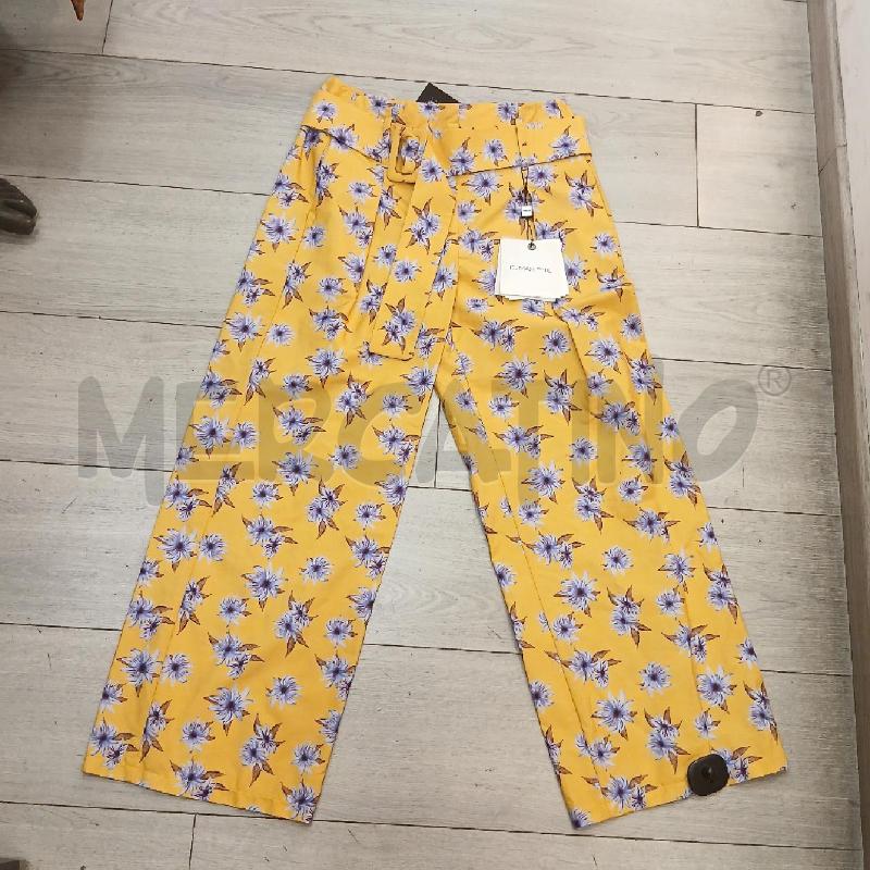 PANTALONE D ELMAS PHIL GIALLO FIORE LILLA  | Mercatino dell'Usato Roma garbatella 1