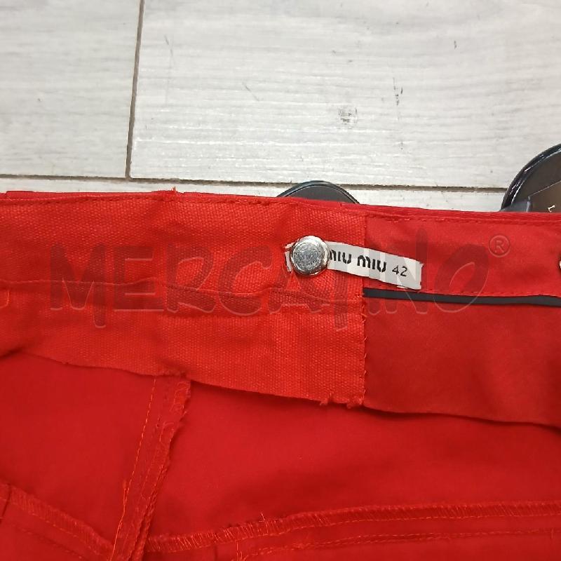PANTALONE D MIU MIU ROSSO  | Mercatino dell'Usato Roma garbatella 2
