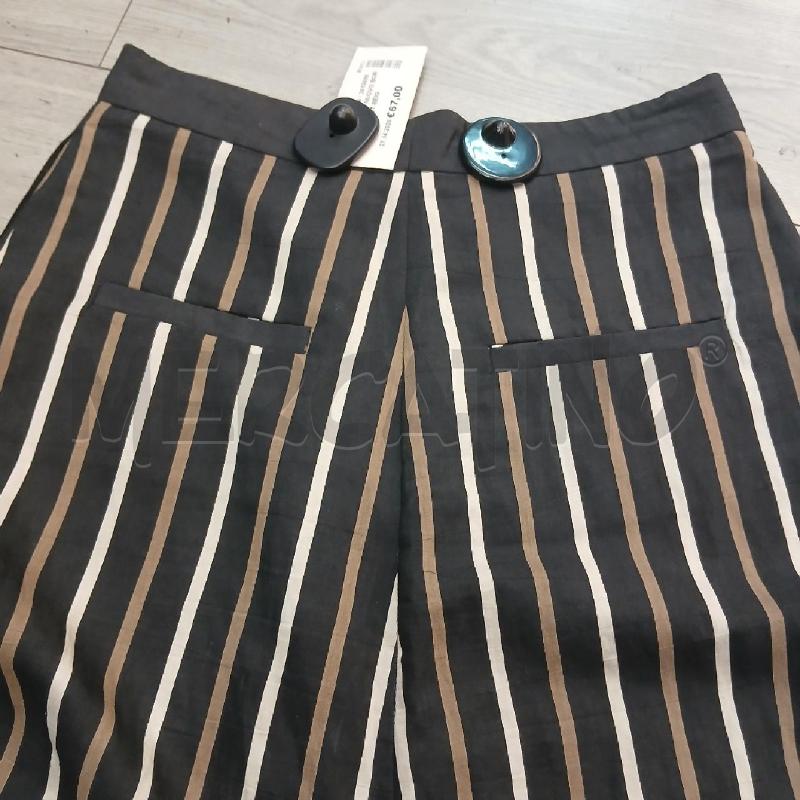 PANTALONE D NUOVO BORGO NERO DET BEIGE E MARRONE  | Mercatino dell'Usato Roma garbatella 4