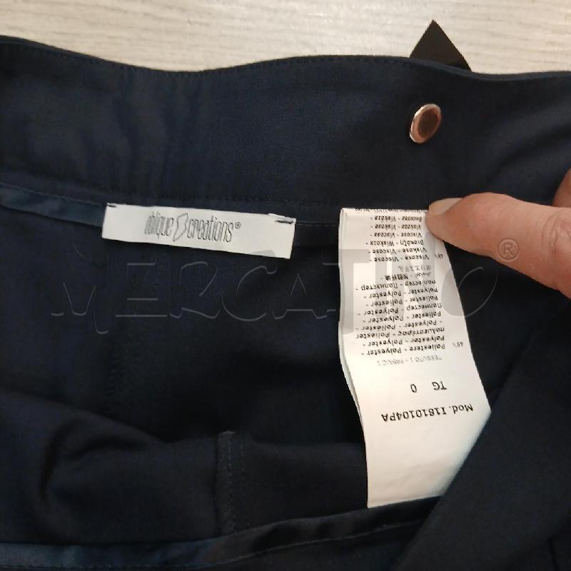 PANTALONE D OBLIQUE CREATION BLU  | Mercatino dell'Usato Roma garbatella 3