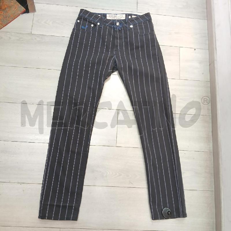 PANTALONE U JACOB COHEN NERO E BLU LIN | Mercatino dell'Usato Roma garbatella 1