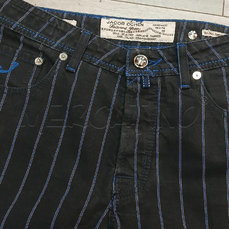 PANTALONE U JACOB COHEN NERO E BLU LIN | Mercatino dell'Usato Roma garbatella 2
