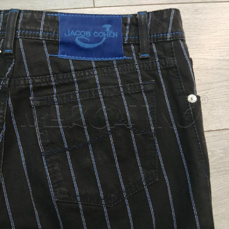 PANTALONE U JACOB COHEN NERO E BLU LIN | Mercatino dell'Usato Roma garbatella 4