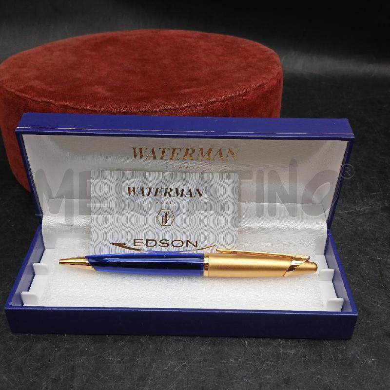 PENNA WATERMAN EDSON BLUE&GOLD ROLLER  | Mercatino dell'Usato Roma garbatella 1