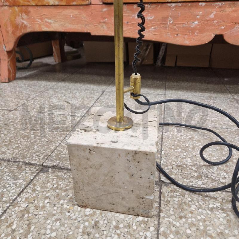 PIANTANA BASE MARMO 2 LUCI SFERE CROMATE  | Mercatino dell'Usato Roma garbatella 2