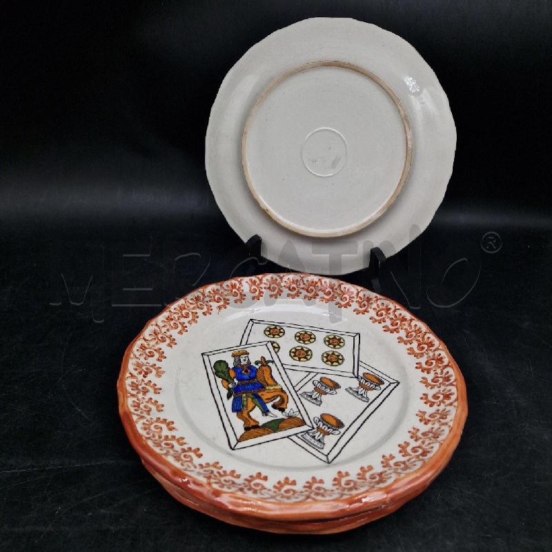 PIATTI PZ. 4 DEC CARTE DA GIOCO | Mercatino dell'Usato Roma garbatella 3